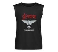 Saxon Wheels of S l'80 - Camiseta sin mangas unisex para hombre, cuello redondo, 100% algodón, color negro, Negro, 3XL
