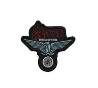 Saxon Wheels of Steel Banda de metal pesado parche insignia bordado para planchar en apliques accesorio de recuerdo
