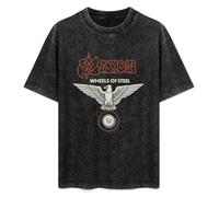 Saxon Wheels of Steel Mens Black T-Shirt XL