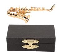 Saxophone Brooch, Brass Instrument Brooch with Red Velvet Lining, Music Collection Decorative Ornament