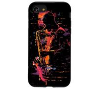 Saxophone Guy Saxofonista Synthwave para Niños Carcasa para iPhone SE (2020) / 7 / 8