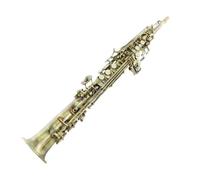 Saxophone Tubo Recto B Saxofón Plano Llave Saxofón Cobre Antiguo Latón Con Accesorios De Boquilla