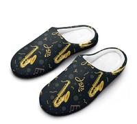 Saxophones - Pantuflas de casa para hombre, para interiores y exteriores, con suela de goma, Estilo:, 43 1/3 EU