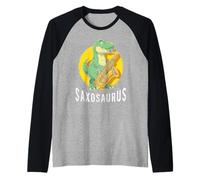Saxosaurio Saxofonista Saxofonista Amante de la música Jazz Camiseta Manga Raglan
