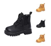 Saxrel Botines Chelsea para niñas, con suela gruesa y elástico lateral, 1