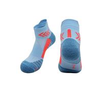 Saxrel Calcetines de entrenamiento para niños, calcetines tobilleros para correr, transpirables, acolchados, parte inferior de toalla, antideslizantes, calcetines de entrenamiento de 5 a 16 años, para
