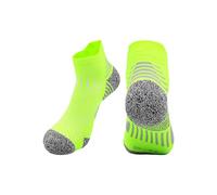 Saxrel Calcetines de entrenamiento para niños, calcetines tobilleros para correr, transpirables, acolchados, parte inferior de toalla, antideslizantes, calcetines de entrenamiento de 5 a 16 años, para