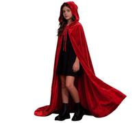 Saxrel Capa de terciopelo con capucha para niños, con cierre de corbata, para Halloween, disfraz de juego de rol para niños y niñas, para fiestas de Halloween temáticas escolares, cosplay, actuaciones