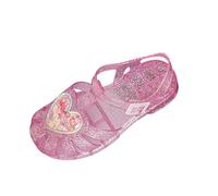 Saxrel Sandalias de goma de PVC para niñas, sandalias romanas de playa con puntera cerrada, bonita correa con hebilla, suela suave, zapatos de princesa de 3 a 9 años para regalos de cumpleaños, viajes