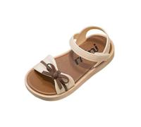 Saxrel Sandalias de playa para niñas, con lazo de PVC, puntera abierta, suela antideslizante suave, zapatos casuales de 3 a 8 años para la escuela, verano, salidas informales, al aire libre, parque