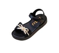 Saxrel Sandalias de playa para niñas, con lazo de PVC, puntera abierta, suela antideslizante suave, zapatos casuales de 3 a 8 años para la escuela, verano, salidas casuales al aire libre, parque