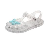 Saxrel Sandalias de PVC con puntera cerrada para niñas, sandalias romanas con correa de hebilla, suela antideslizante suave, zapatos de 2 a 8 años para verano, uso diario, salidas informales, playa