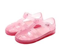 Saxrel Sandalias de PVC con puntera cerrada para niñas, sandalias romanas con correa de hebilla, suela antideslizante suave, zapatos de 2 a 8 años para verano, uso diario, salidas informales, playa