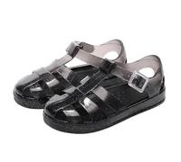 Saxrel Sandalias de PVC con puntera cerrada para niñas, sandalias romanas con correa de hebilla, suela antideslizante suave, zapatos de 2 a 8 años para verano, uso diario, salidas informales, playa