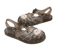 Saxrel Sandalias romanas de gelatina con puntera cerrada de PVC para niños y niñas, con correa ajustable, hebilla recortada, zapatos de senderismo con bonito acento, 2-8 años para playa, piscina