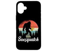 Saxsquatch - Bigfoot Playing Saxophone Sax Pun Gifts Carcasa para iPhone 16 Plus