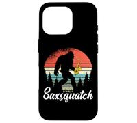 Saxsquatch - Bigfoot Playing Saxophone Sax Pun Gifts Carcasa para iPhone 16 Pro