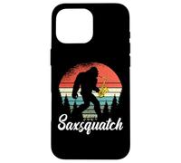 Saxsquatch - Bigfoot Playing Saxophone Sax Pun Gifts Carcasa para iPhone 16 Pro Max