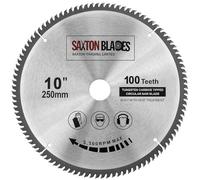 Saxton Blades TCT - Hoja de sierra circular de corte fino para madera, 250 mm x 30 mm x orificio x 100 dientes, compatible con Bosch, Makita Dewalt
