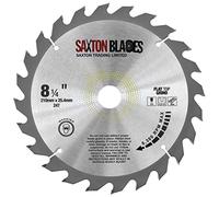 Saxton Flat Top TCT cirkelzaagblad 210 mm x 24 T x 25,4 mm compatibel met Evolution Zagen