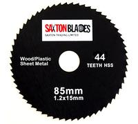 Saxton GPB8544T - Hoja de sierra circular (acero rápido, 85 mm x 44T, acero rápido)