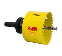 Saxton HSS M42 - Cortador de sierra perforadora bimetálica 8% cobalto resistente + eje (14 mm - 230 mm) (62 mm + eje)
