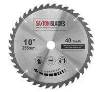 Saxton TCT - Hoja de sierra circular para ingletadora (255 mm x 40 T x 25,4 mm)