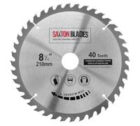 Saxton TCT - Hoja de sierra circular para madera (210 mm x 30 mm x 40 T, para sierras de 216 mm)
