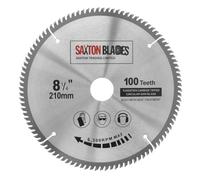 Saxton TCT - Hoja de sierra circular para madera (210 x 30 mm, 100 dientes, compatible con Festool, Bosch, Makita, Dewalt)