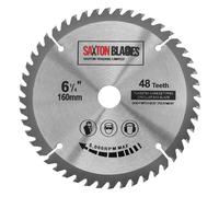 Saxton TCT - Hoja de sierra circular para madera, de 160 mm x 20 mm x 48 t para Festool TS55, Bosch, Makita, Dewalt, se adapta a sierras de 165 mm