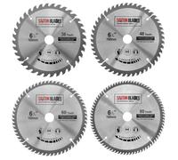 Saxton TCT - Hojas de sierra circular para madera (160 x 20 mm, anillo de 16 mm, 4 unidades)