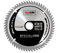 Saxton TCT16560T hoja de sierra circular inalámbrica TCT de corte fino de 165 mm x 60 toneladas compatible con Dewalt Makita