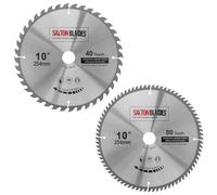 Saxton TCT254MXA Saxton TCT - Hoja de sierra circular para madera (254 mm, 2 unidades)