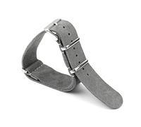 SAXTZDS Correa de relojde cuero de gamuza 18mm 20mm 22mm 24mm correa de repuesto suave accesorios de reloj, Gris, 18mm