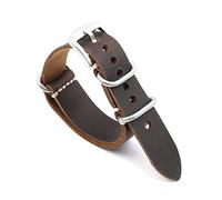 SAXTZDS Correade cuero genuino, correa de reloj Vintage de 20mm, 22mm, 24mm, correa hecha a mano para accesorios de repuesto de reloj, 22mm