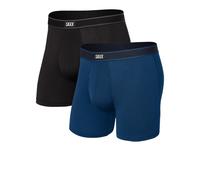 Saxx Daytripper Comfort Stretch bóxer para hombre 15 cm (pack de 2) | EU L in Black/City Blue Heather