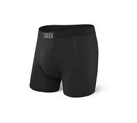 Saxx Men's Underwear Ropa Interior para Hombre - Calzoncillos Bóxer Vibe con Soporte Interno Ballpark Pouch TM Integrado - Ropa Interior Masculina, Negro, S