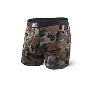 Saxx Men's Underwear Ropa Interior para Hombre - Calzoncillos Bóxer Vibe SUAVIDAD Extrema con Soporte Interno Pouch TM Integrado - Ropa Interior Masculina, Woodland Camo, XS