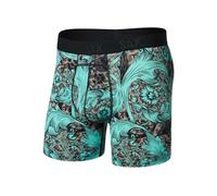 SAXX Underwear Co. Calzoncillos tipo bóxer de compresión suaves y flexibles para hombre, 6 pulgadas, Fleur De League-multi, Medium