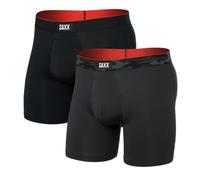 SAXX Underwear Co. Calzoncillos tipo bóxer de malla multideportivos para hombre, paquete de 2, Cintura de camuflaje a distancia/negro, Medium