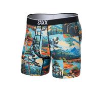 SAXX Underwear Co. Calzoncillos tipo bóxer de malla transpirable para hombre con bolsa, diseño de paisaje pintado, multicolor, talla XL, Pintado paisaje multi, X-Large