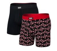 SAXX Underwear Co. Calzoncillos tipo bóxer Vibe Xtra para hombre, 2 unidades, Mint Condition/Negro, Large