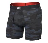 SAXX Underwear Co. Ropa interior para hombre con bolsa, multideporte, de malla, tipo bóxer, Camuflaje remoto - Negro desteñido, Large