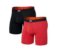 Saxx Underwear - Multi-Sport Mesh BB 2pk - Sunset Red/Black de Lana - Talla M - Rojo Rojo M