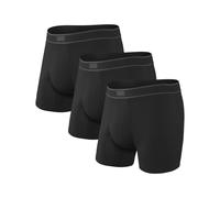 Saxx Underwear - Ropa de senderismo - Daytripper Comfort Stretch BB Fly 3pk Black de Lana - Talla L - Negro Negro L