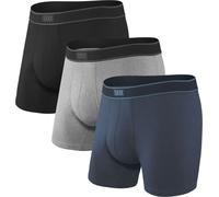 Saxx Underwear - Ropa de senderismo - Daytripper Comfort Stretch BB Fly 3pk Black/Grey/Navy de Lana - Talla XXL XXL