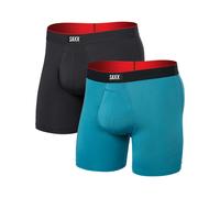 Saxx Underwear - Ropa de senderismo - Multi-Sport Mesh 2Pk Hydro Blue / Faded Black de Lana - Talla S - Azul Azul S