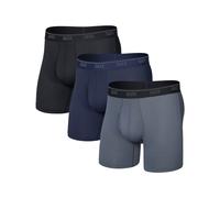 Saxx Underwear - Ropa de senderismo - Quest Quick-Dry Mesh BB Fly 3pk Black/Turbulence/Maritime - Talla L L