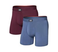 Saxx Underwear - Ropa de senderismo - Vibe Xtra BB Fly 2pk Maroon/Washed Indigo - Talla S - Burdeos Burdeos S