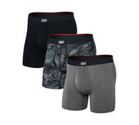 Saxx Underwear - Ropa de senderismo - Vibe Xtra Soft Comfort BB Fly 3pk Wood Camo/Grey Heather/Black - Talla S S